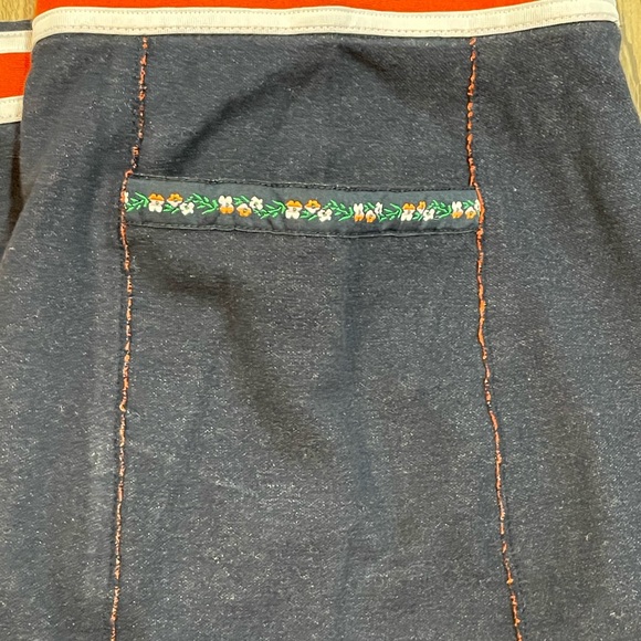 Free People Floral Pocketed Jean Skirt - Picture 5 of 7